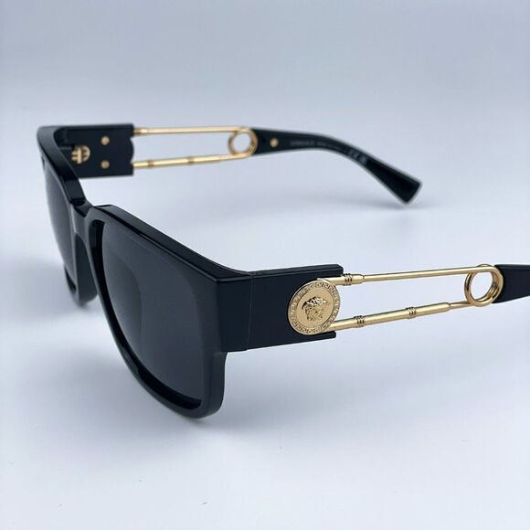 NEW Versace VE4412 GB1/87 Black Dark Grey Square Unisex Sunglasses - Picture 6 of 14